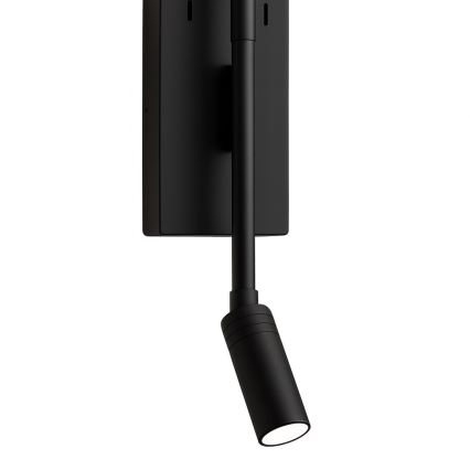 Applique murale LED TORCH LED/6W/230V + LED/3W noire