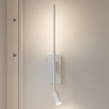 Applique murale LED TORCH — LED 6 W / 230 V + LED 3 W, blanche