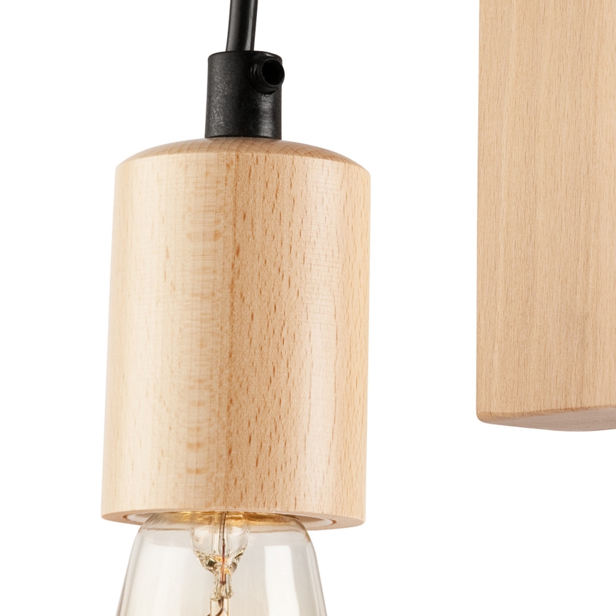 Applique murale LEON 1xE27/60W/230V hêtre