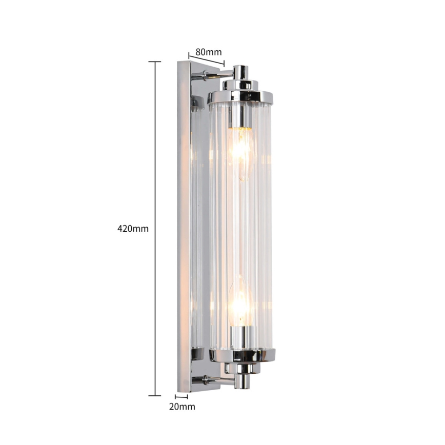 Applique murale LORENZO 2xE14/40W/230V chrome brillant