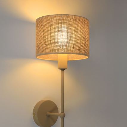 Applique murale MADELA 1xE14/40W/230V jute/beige
