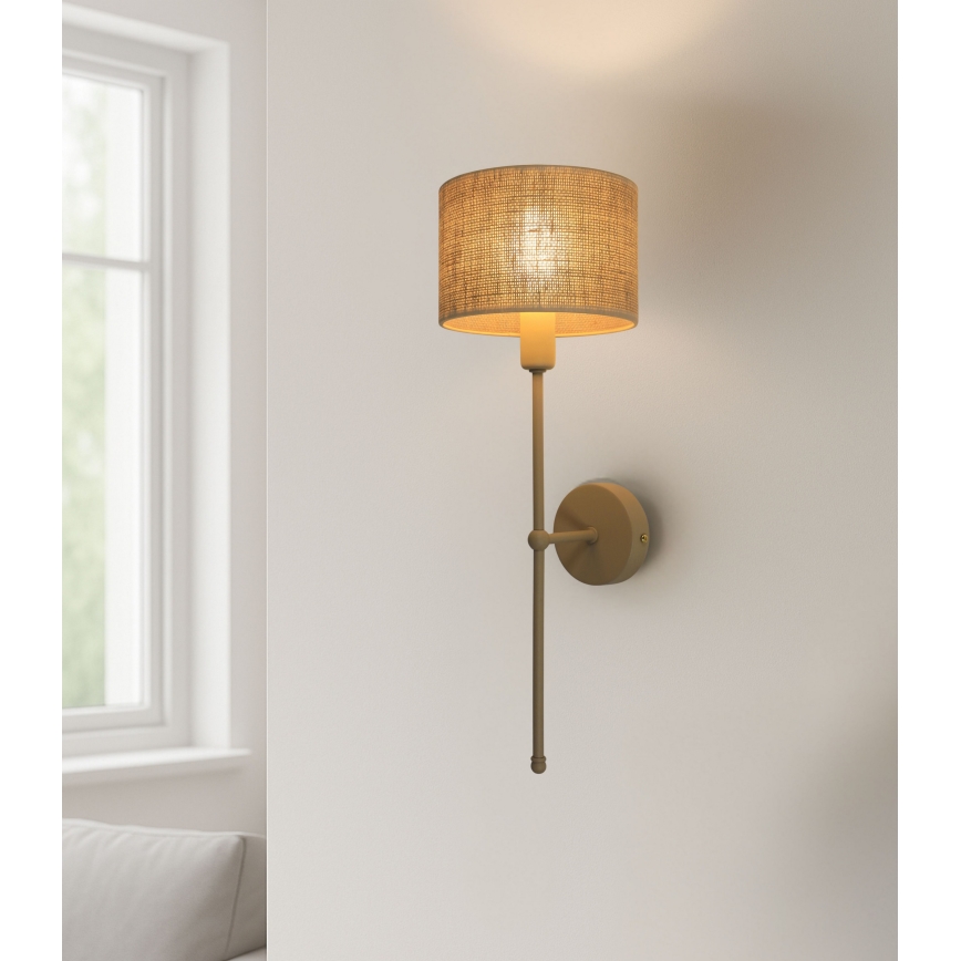 Applique murale MADELA 1xE14/40W/230V jute/beige