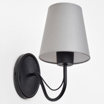 Applique murale MALBO 1xE27/15W/230V gris/noir