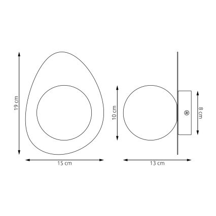 Applique murale OVO 1xG9/8W/230V grise