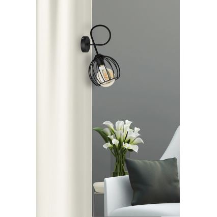 Applique murale OXFORD 1xE27/15W/230V noire