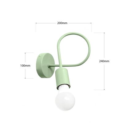 Applique murale OXFORD 1xE27/15W/230V verte
