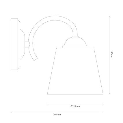 Applique murale PAFOS 1xE27/15W/230V noire