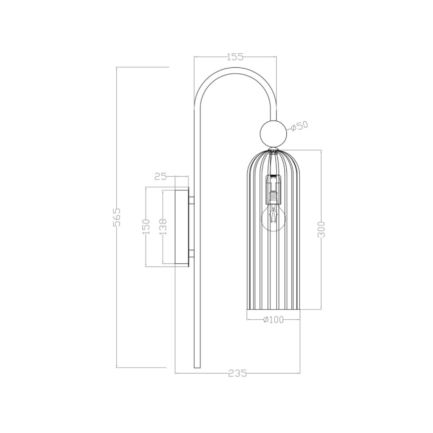Applique murale PIEGA 1xE14/40W/230V laiton/blanc