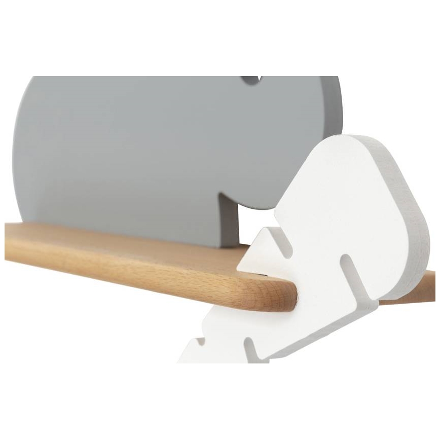 Applique murale pour enfants avec une étagère RABBIT LED/4W/230V rose/bois - certifié FSC
