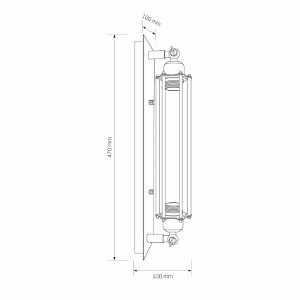 Applique murale RETRO 1xE27/20W/230V noir