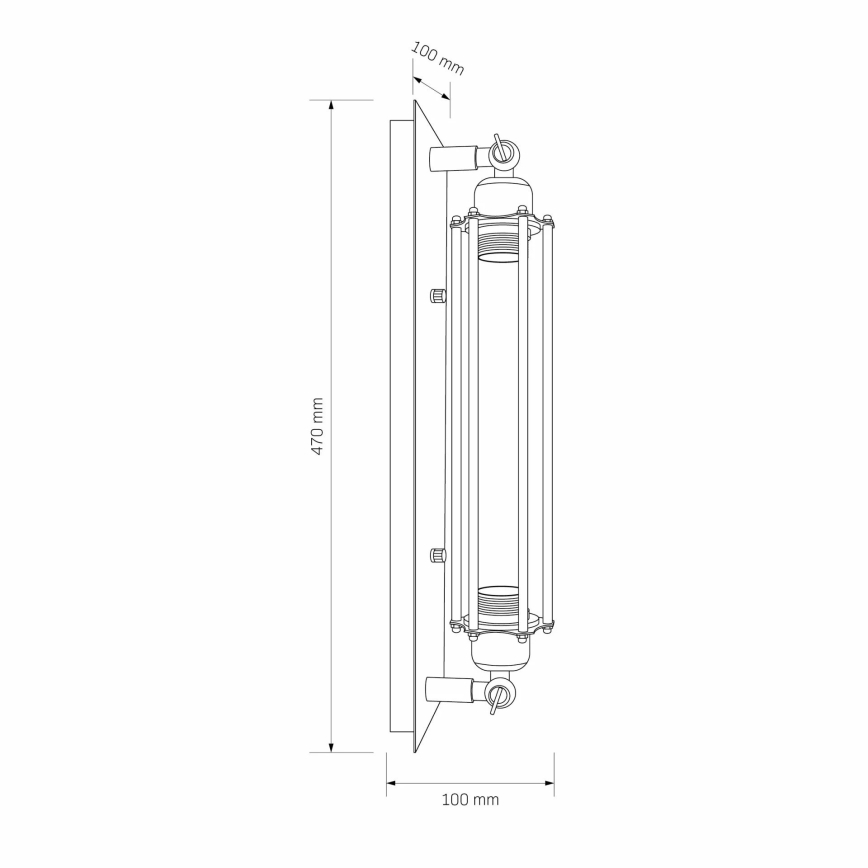 Applique murale RETRO 1xE27/20W/230V noir