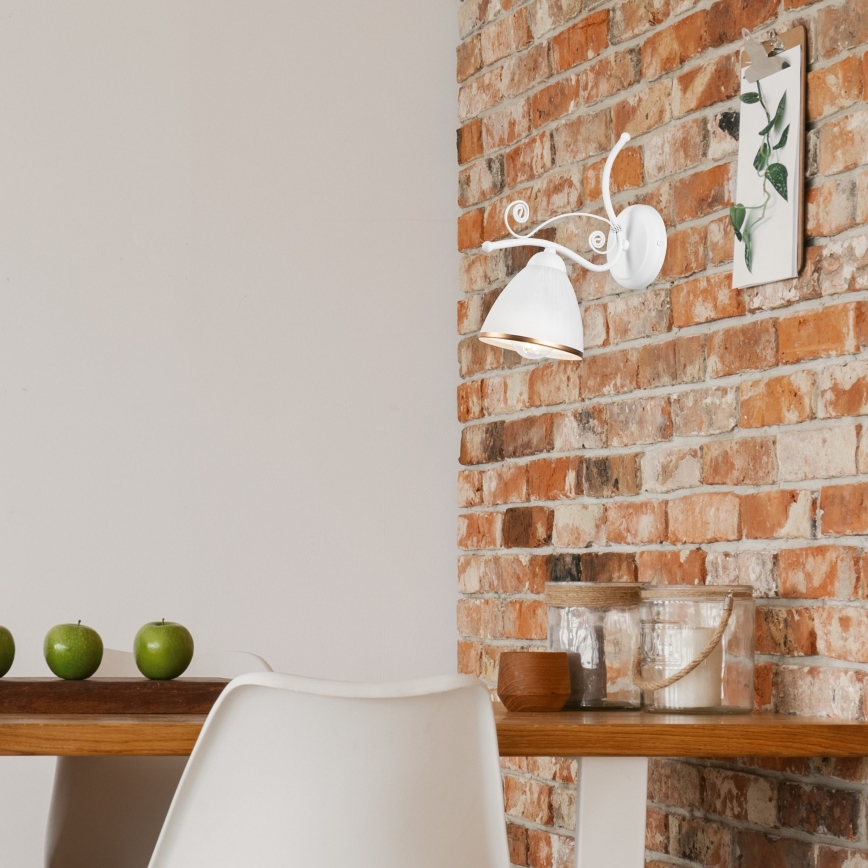 Applique murale RETRO II 1xE27/60W/230V blanc