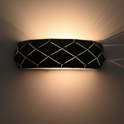 Applique murale REUS 1xE27/40W/230V noire