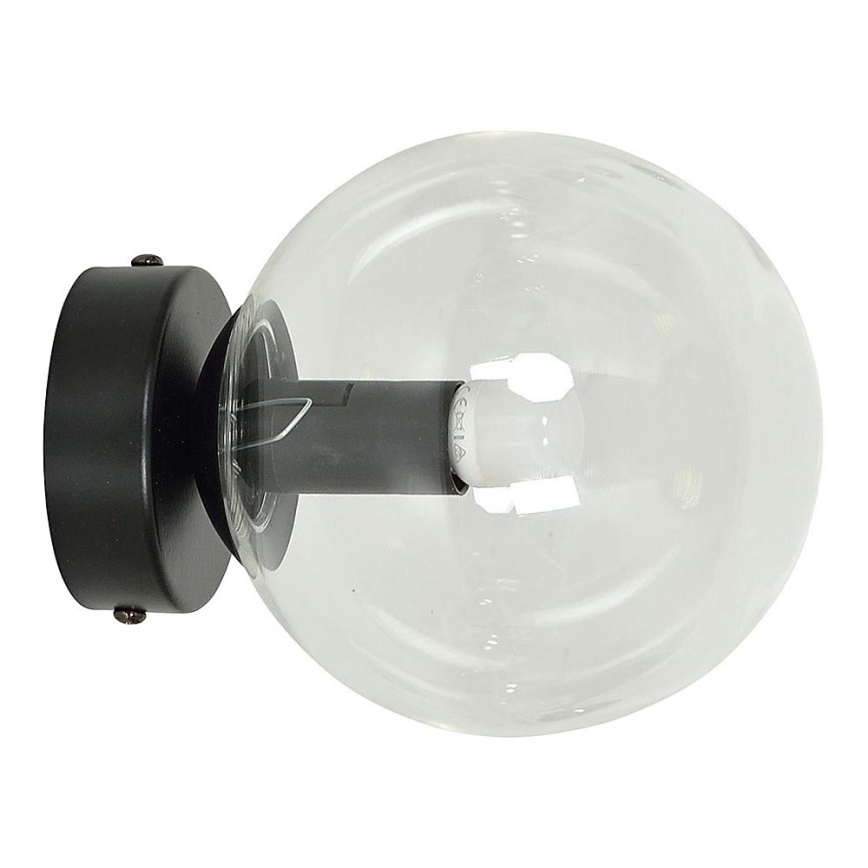 Applique murale ROSSI 1xE14/10W/230V noir/transparent