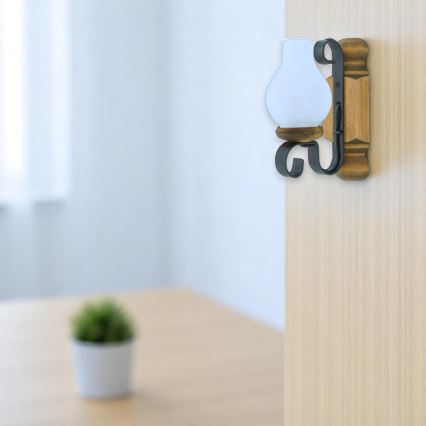 Applique murale RUSTIC 1xE14/40W/230V hêtre