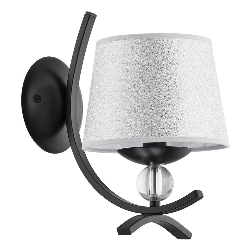 Applique murale SMITH 1xE14/10W/230V noir/argent