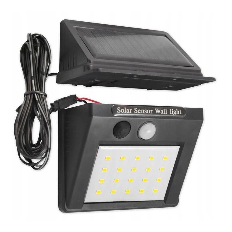 Applique murale solaire à LED avec capteur et panneau externe LED/0,55W/3,7V 1200 mAh IP65