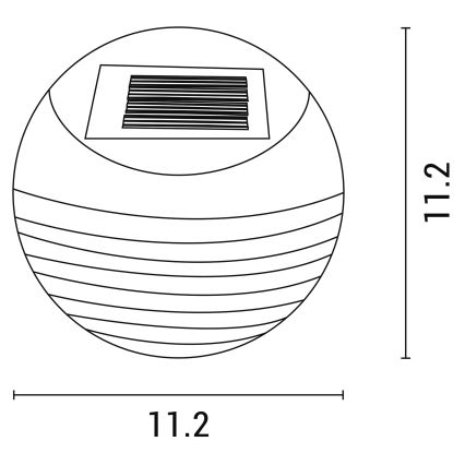 Applique murale solaire avec détecteur LED/0,06W/1,2V 200mAh 3000K IP44