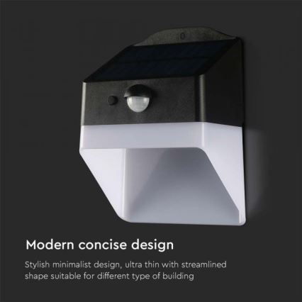 Applique murale solaire avec détecteur LED/2W/3,7V 4000K IP65