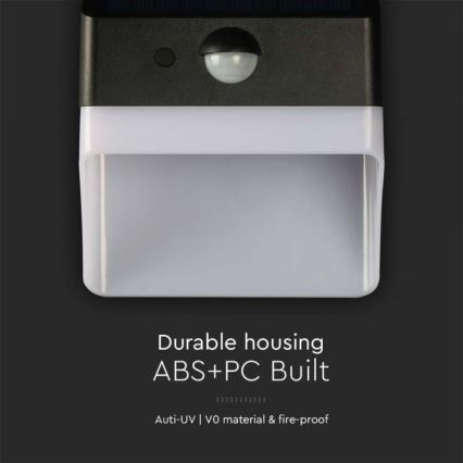 Applique murale solaire avec détecteur LED/2W/3,7V 4000K IP65
