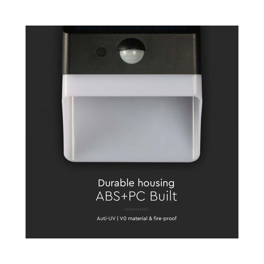 Applique murale solaire avec détecteur LED/2W/3,7V 4000K IP65