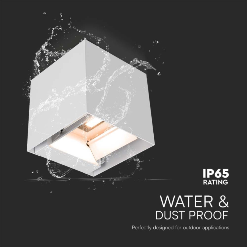Applique murale solaire avec détecteur LED/3W/3,7V IP65 4000K blanc