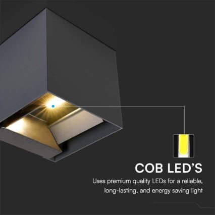 Applique murale solaire avec détecteur LED/3W/3,7V IP65 4000K noir