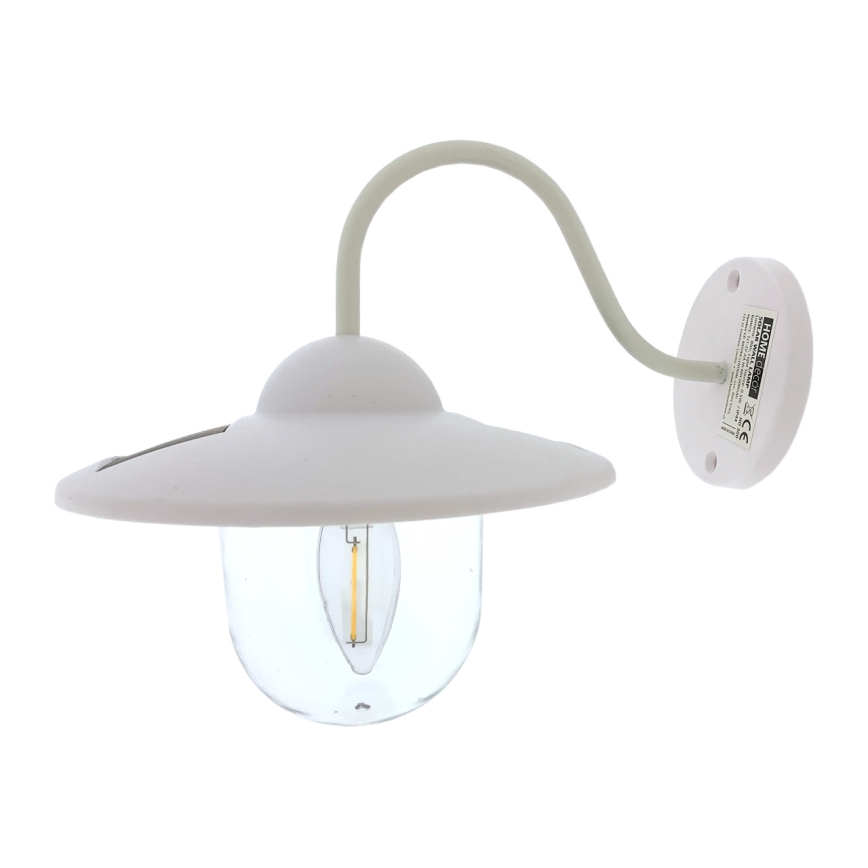 Applique murale solaire LED/0,5W/1,2V 600 mAh IP44 blanc