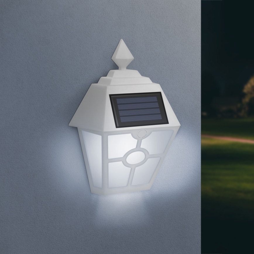 Applique murale solaire LED/1,2V 600mAh IP44 blanche
