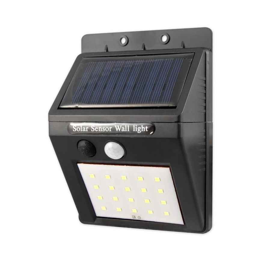 Applique murale solaire à LED avec capteur et panneau externe LED/0,55W/3,7V 1200 mAh IP65