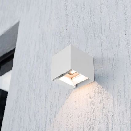 Applique murale solaire à LED avec capteur LED/9W/3,7V 3000/4000/5000K IP65 2600 mAh blanc