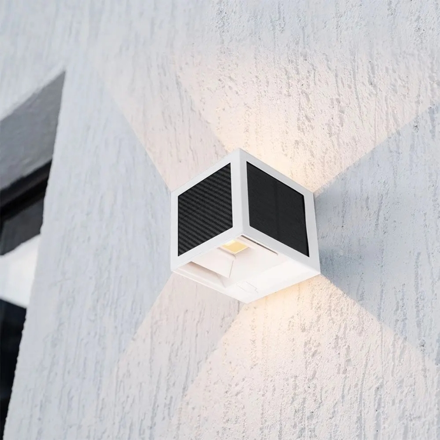Applique murale solaire LED avec capteur LED/9W/3,7V 3000/4000/6000K IP65 2600 mAh blanc