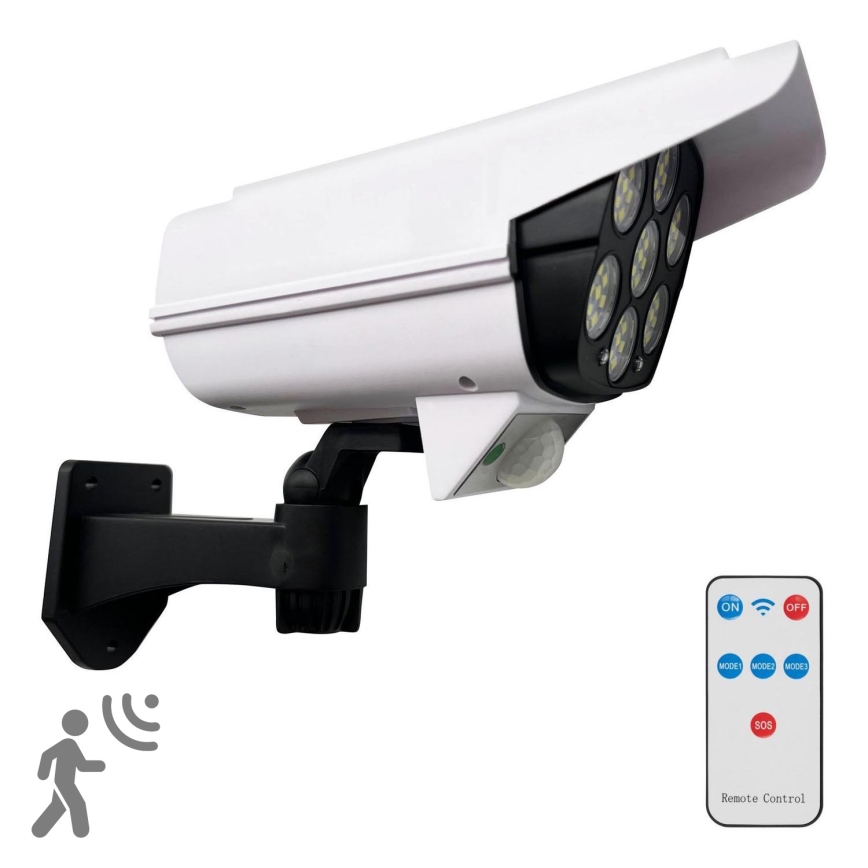 Applique murale solaire LED avec détecteur KAMERA LED/1W/3,7V IP44 + Télécommande