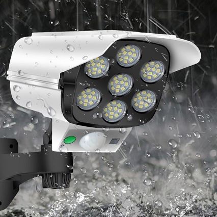 Applique murale solaire LED avec détecteur KAMERA LED/1W/3,7V IP44 + Télécommande