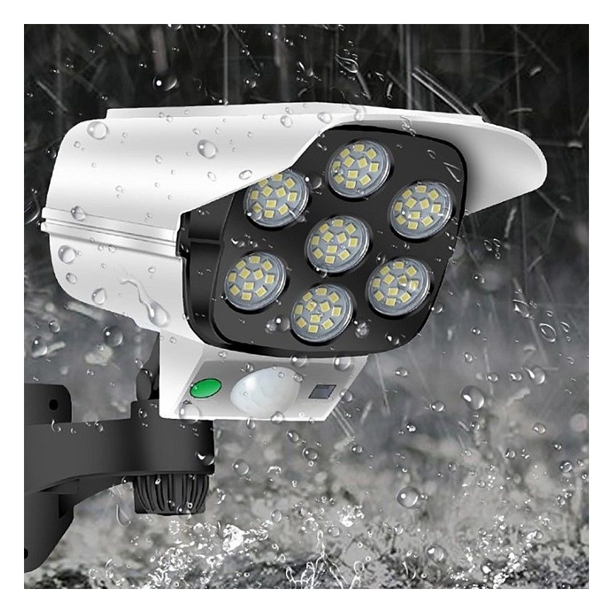 Applique murale solaire LED avec détecteur KAMERA LED/1W/3,7V IP44 + Télécommande