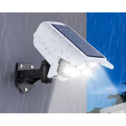 Applique murale solaire LED avec détecteur KAMERA LED/1W/3,7V IP44 + Télécommande