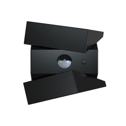 Applique solaire murale à LED avec détecteur LED/2,5W/3,7V 3000/4000/6000K IP65 1200 mAh noire