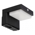 Applique murale solaire LED avec détecteur LED/5W/3,7V 2000 mAh IP44 noir