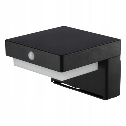 Applique murale solaire LED avec détecteur LED/5W/3,7V 2000 mAh IP44 noir