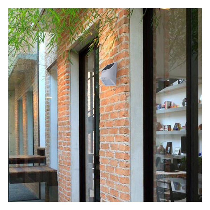 Applique murale solaire LED avec détecteur LED/3W/3,7V 3000/4000K 1200 mAh IP54 blanche