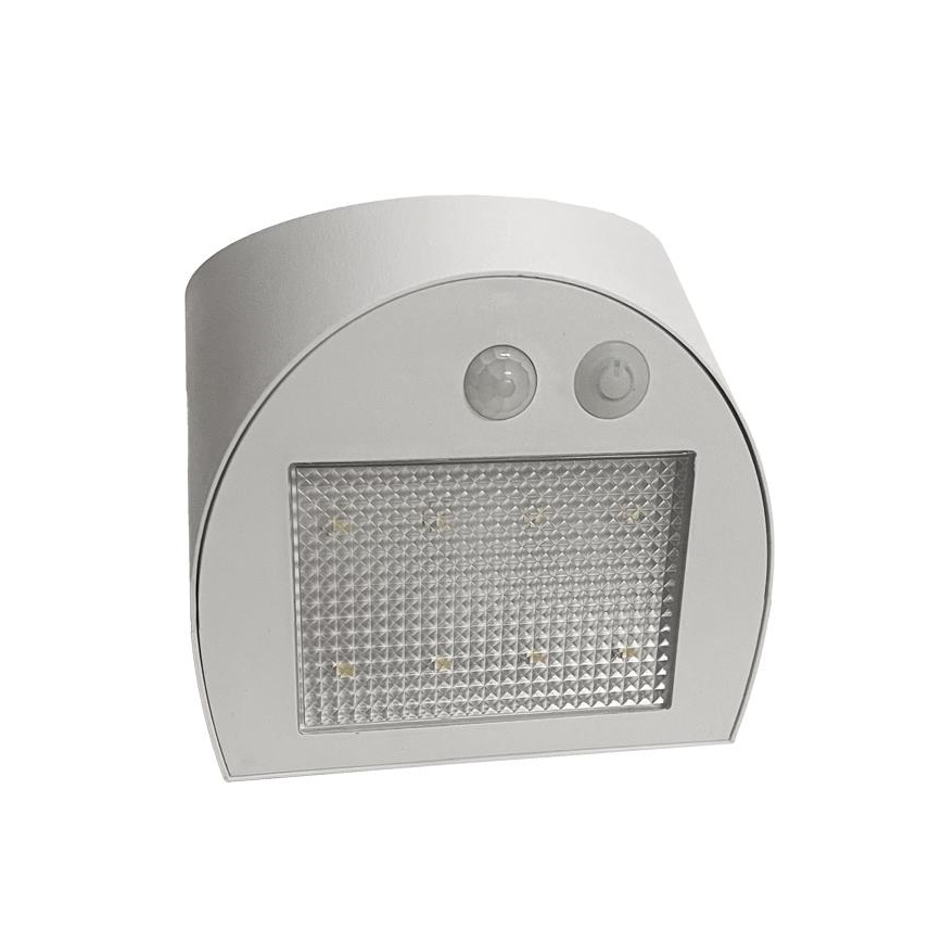Applique murale solaire LED avec détecteur LED/3W/3,7V 3000/4000K 1200 mAh IP54 blanche