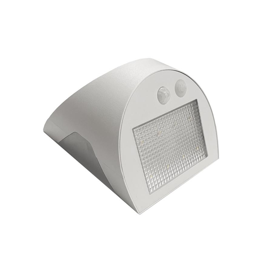 Applique murale solaire LED avec détecteur LED/3W/3,7V 3000/4000K 1200 mAh IP54 blanche