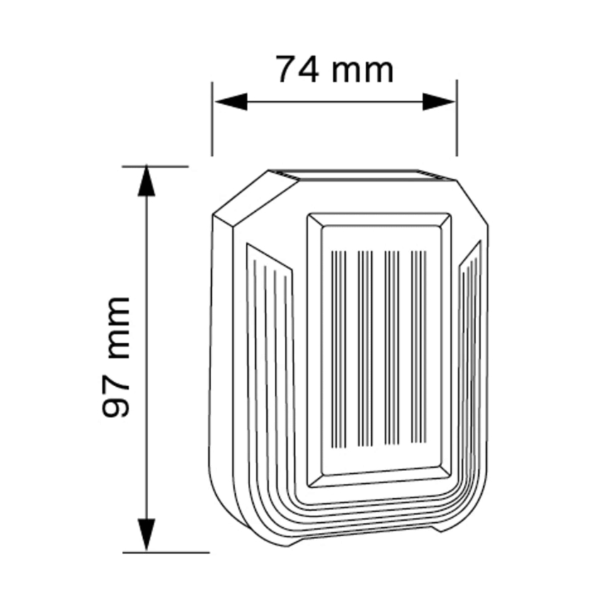 Applique murale solaire LUCE LED/1,2V IP44
