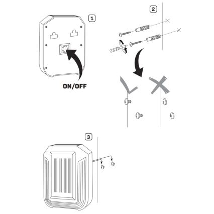 Applique murale solaire LUCE LED/1,2V IP44