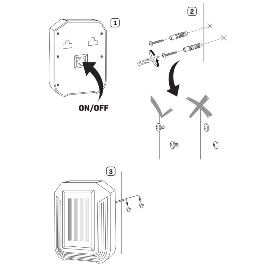 Applique murale solaire LUCE LED/1,2V IP44
