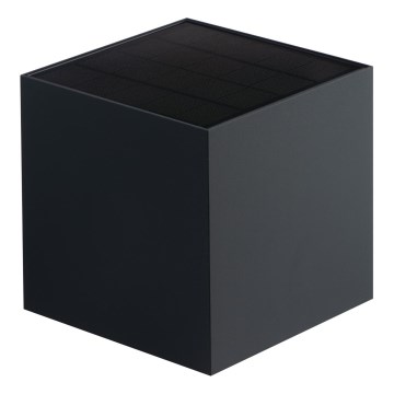Applique murale solaire REKA LED avec capteur, 6W/3,7V, 1800 mAh, 3000/4000/6500K, IP65, noire