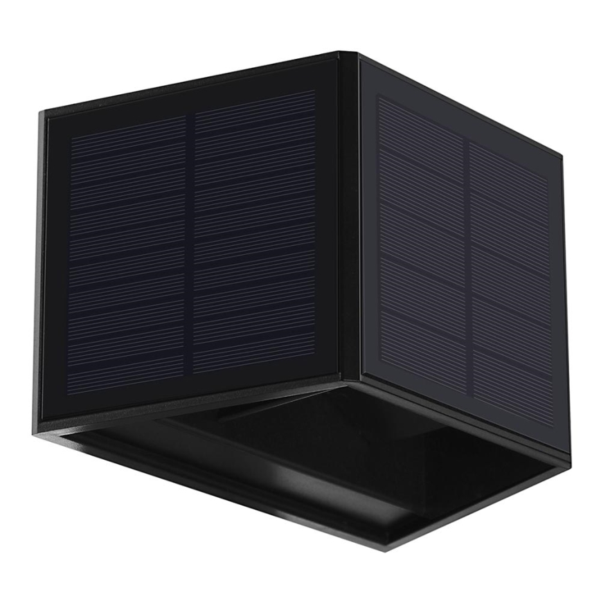 Applique murale solaire WINGS LED/2W/1200 mAh 3,7V 3000K IP54 noir