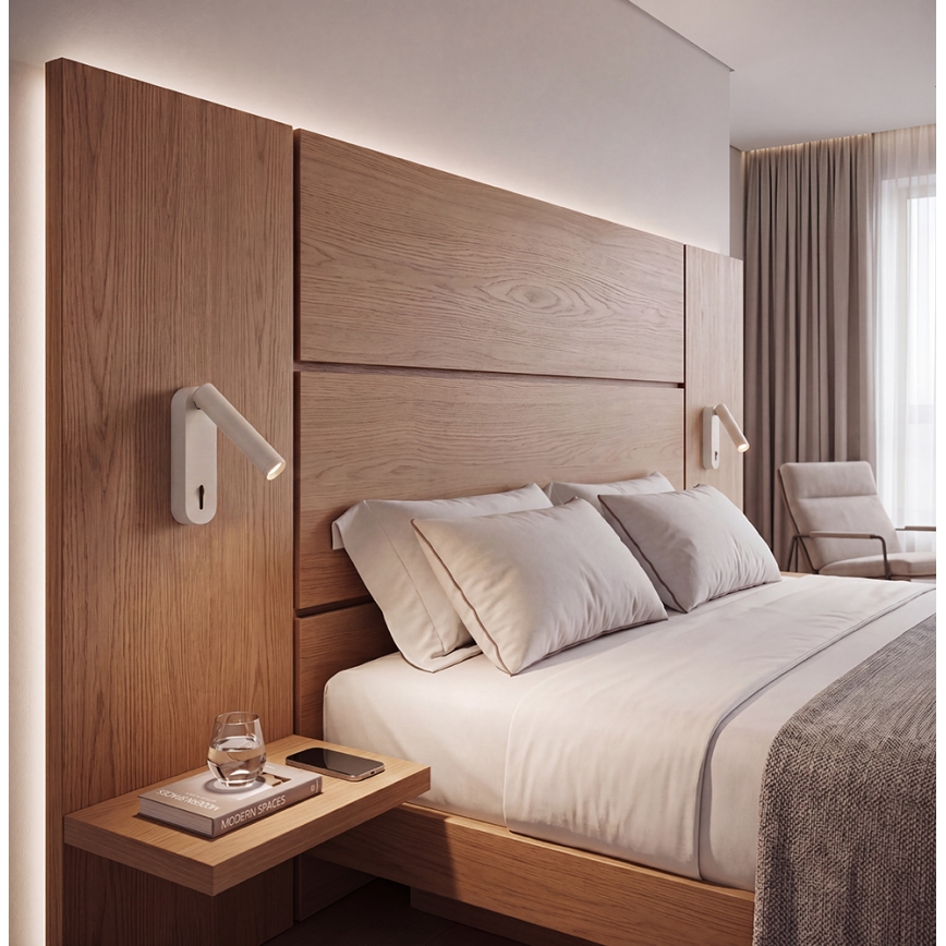 Applique murale spot LED ABRIEL 6W/230V beige
