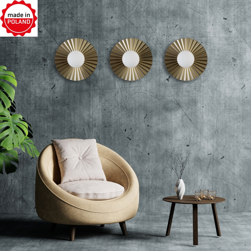 Applique murale SUNPLISS 1xG9/10W/230V Ø 30 cm dorée/crème