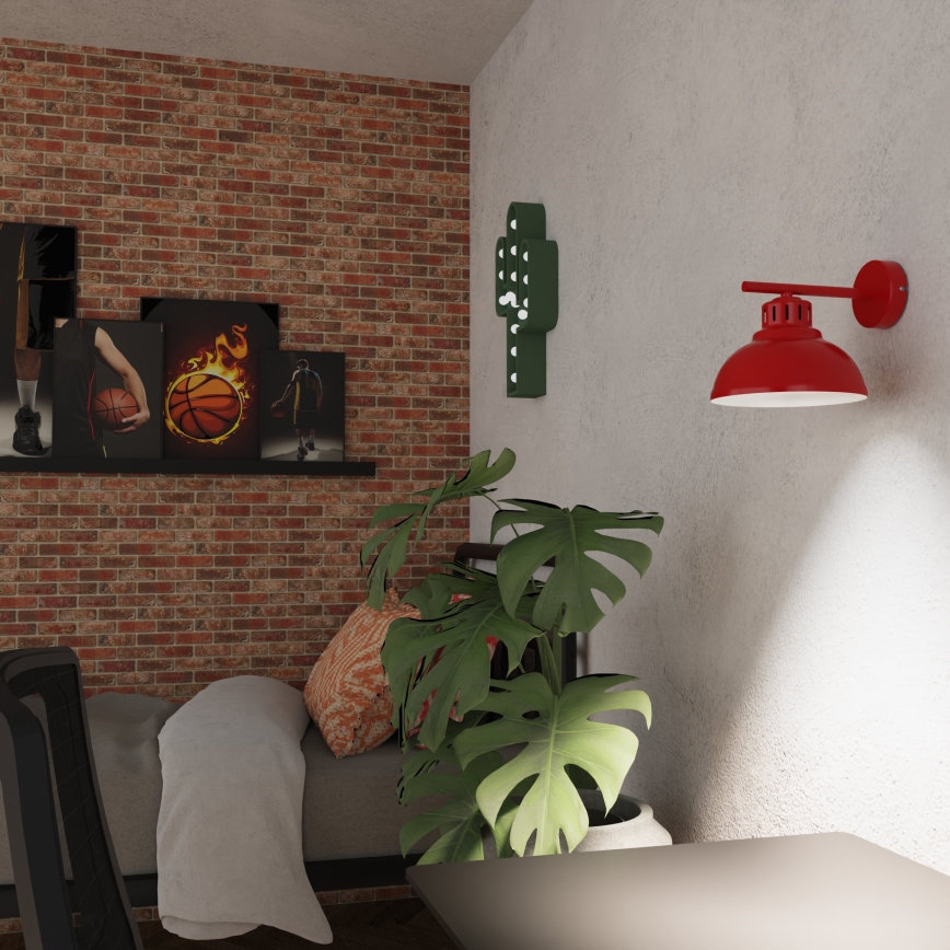 Applique murale SVEN 1xE27/15W/230V rouge